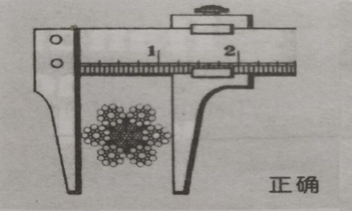 测量钢丝绳正确方法